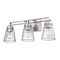 Z-Lite Lyna Vanity, 3-Light, 22 In.W x 6.5 In.L x 9 In.H, Brushed Nickel/Clear 823-3V-BN - alternate 7